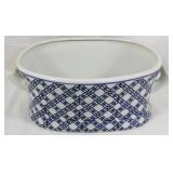 Blue and White Tub 6x15x9