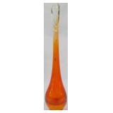 LE Smith Amberina Swung Vase 12"