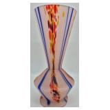 Czechoslavakian Art Glass Signed Vase