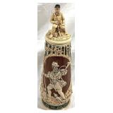 Vintage German Beer Stein w/ figural lid