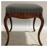 Victorian Needlepoint Footstool 15 x 14 x 14