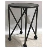 Southern Style Round Metal Accent Table