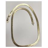 14k Gold Herringbone Necklace - 20"