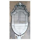 Venetian Engraved Cut Wall Mirror