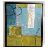 Abstract Canvas Framed Wall Art 65 x 54