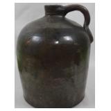 Vintage Stoneware Liquor Jug 10.5"