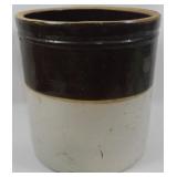 Vintage Brown and White Crock 13x12"