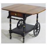 Vintage Hitchcock Drop Side Tea Cart