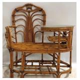Fantastic Mid Centurty Rattan Gossip Bench