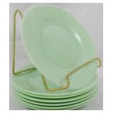 7 Jadeite Lunch Plates 8"