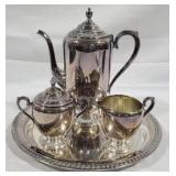 4-piece Silver Plated Coffee Set by W. Rogers