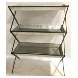 3 Tier Metal Stand, Galvanized Trays