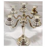 5-Candle Silver Plated Candelabra - 14" tall