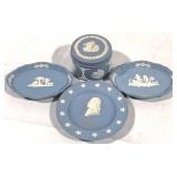 4 Pieces Wedgwood Blue Jasperware