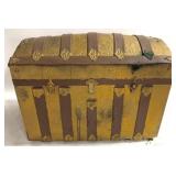 Gold Painted Wood Trunk - 20" x 30" x 19"