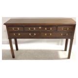 Mahogany 5 Drawer Console Table