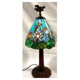 Stained glass Lamp w/ Dragon 18"
