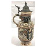 Vintage German Beer Stein w/ lid