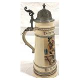 Vintage German Beer Stein w/ lid