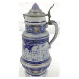 Vintage Gerz German Beer Stein w/ inlay lid
