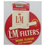 Vintage LM Cigarettes Metal Sign 22x18.5"