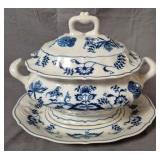 Blue Danube Blue Onion Tureen w/ Underplate