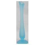 Westmoreland Satin Blue Swung Vase 10.5"