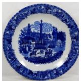 Blue and White Transferware Platter 18"