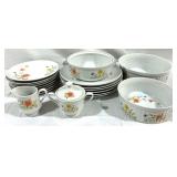 19-piece Andrea Dishes "Country Flowers"