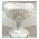 Kemple Milk Glass Compote 5 x 5