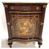 French Marble Top Vitrine w/ Brass Ormolu