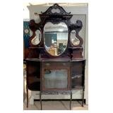 Vintage Mahogany Carved Edwardian Etagere