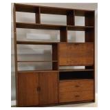 Mid-Century Walnut Bookcase Etagere