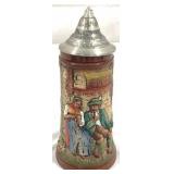 Vintage Handarbeit German Beer Stein w/ lid