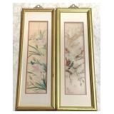 Pair Oriental Wall Art - 20" x 8"