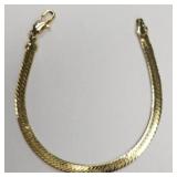 14k Herringbone Bracelet - 8"