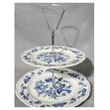 Blue Danube 2-Tier Serving Dish