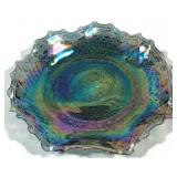 Indiana Rainbow Carnival Glass Bowl 10.5"