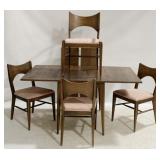 Broyhill Saga Mid Century 5pc Dining Table Set