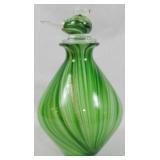 Murano Art Glass Decanter w/ Bird 10"