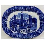 Blue and White Transferware Platter 14x18