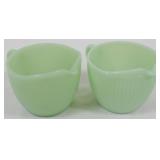 2 Jadeite Creamers 3"