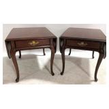 Pair Brandt Queen Anne Drop Side Tables