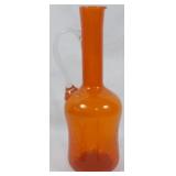 Persimmon Glass Pitcher Vase 12.5"