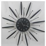 Vintage Mid-Century Starburst Clock 27"