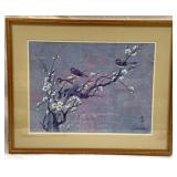 Signed Framed Oriental Print - 31 x 26