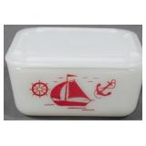 McKee Red Sailboat Refrigerator Box 2x5x4