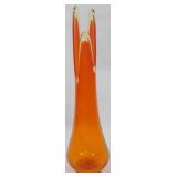 LE Smith Tritop Amberina 12.5" Swung Vase