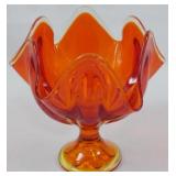 Viking Amberina Handkerchief Compote 6.5"