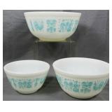 3pc Pyrex Butterprint Mixing Bowl Set